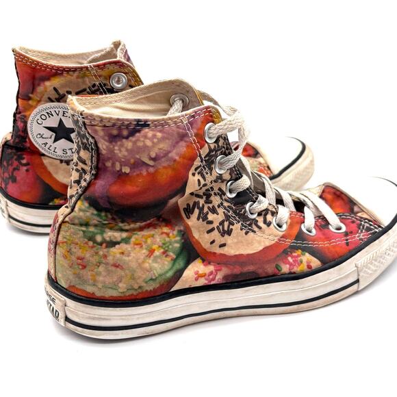 Converse Chuck Taylor Granny's Donuts Print Mens 6 Womens 8 High Top Sneakers - Picture 2 of 14